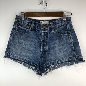 Free people button fly denim shorts size 25